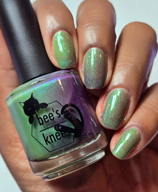 Image provided for Bee's Knees by a paid swatcher featuring the nail polish " I Really Liked Pudding "