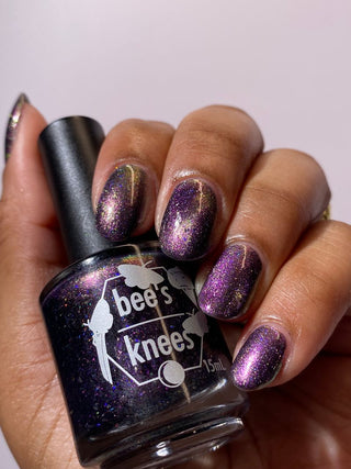 Image provided for Bee's Knees by a paid swatcher featuring the nail polish " Death is its Own Kind of Rebirth "