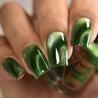 Image provided for Bee's Knees by a paid swatcher featuring the nail polish " Believing Something does not Make it True "