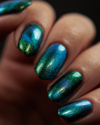 Image provided for Bee's Knees by a paid swatcher featuring the nail polish " The Pond Spirit "