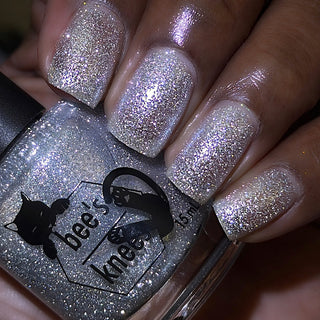 Image provided for Bee's Knees by a paid swatcher featuring the nail polish " Hold Your Unicorns "