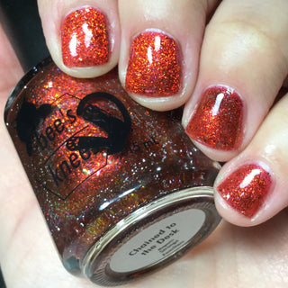 Image provided for Bee's Knees by a paid swatcher featuring the nail polish " Chained to the Desk "
