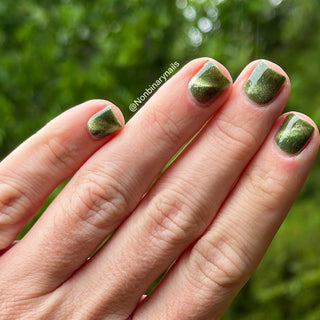 Image provided for Bee's Knees by a paid swatcher featuring the nail polish " Coercer "