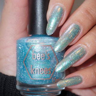 Image provided for Bee's Knees by a paid swatcher featuring the nail polish " Heartbreak "