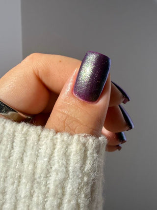 Image provided for Bee's Knees by a paid swatcher featuring the nail polish " Will Self-destruct For Likes "