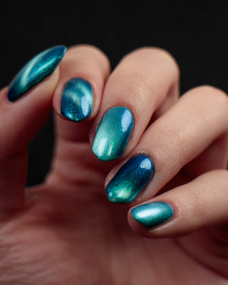 Image provided for Bee's Knees by a paid swatcher featuring the nail polish " I Can't Drown my Demons they Know How to Swim "