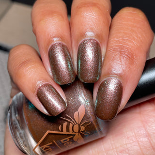 Image provided for Bee's Knees by a paid swatcher featuring the nail polish " Tend the Flames "