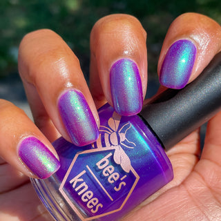 Image provided for Bee's Knees by a paid swatcher featuring the nail polish " Sea Hag Summer "