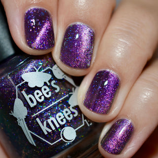 Image provided for Bee's Knees by a paid swatcher featuring the nail polish " Death is its Own Kind of Rebirth "