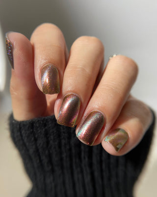 Image provided for Bee's Knees by a paid swatcher featuring the nail polish " That Goes Without Saying "