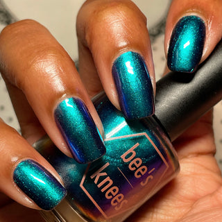 Image provided for Bee's Knees by a paid swatcher featuring the nail polish " Where Am I? "