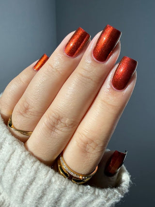 Image provided for Bee's Knees by a paid swatcher featuring the nail polish " The Dark Angel "