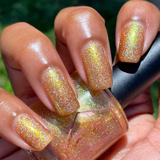 Image provided for Bee's Knees by a paid swatcher featuring the nail polish " The Golden Path "