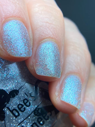 Image provided for Bee's Knees by a paid swatcher featuring the nail polish " Hold Your Unicorns "