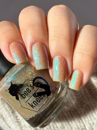 Image provided for Bee's Knees by a paid swatcher featuring the nail polish " Judgy Carlisle "