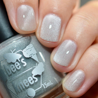 Image provided for Bee's Knees by a paid swatcher featuring the nail polish " And Yet "
