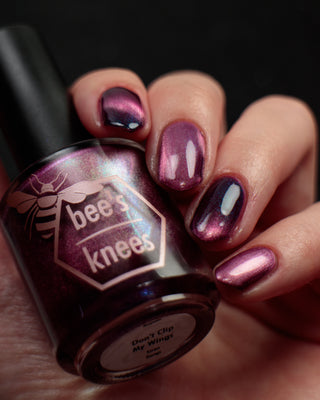 Image provided for Bee's Knees by a paid swatcher featuring the nail polish " Don't Clip my Wings "