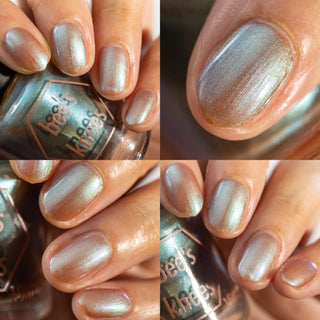 Image provided for Bee's Knees by a paid swatcher featuring the nail polish " Torrent "