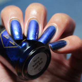 Image provided for Bee's Knees by a paid swatcher featuring the nail polish " You're Making Us Look Bad "