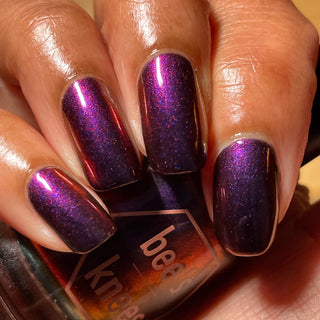 Image provided for Bee's Knees by a paid swatcher featuring the nail polish " Prince of Hearts "