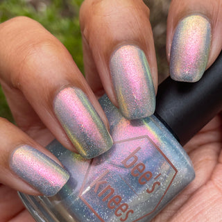 Image provided for Bee's Knees by a paid swatcher featuring the nail polish " The Archer's Curse "