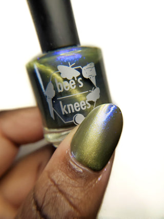 Image provided for Bee's Knees by a paid swatcher featuring the nail polish " There is Nothing But Stone "