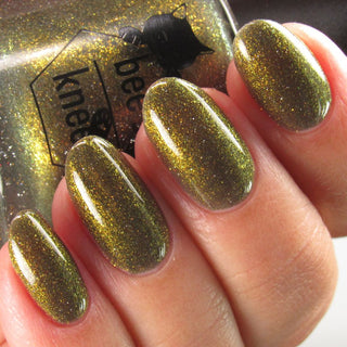 Image provided for Bee's Knees by a paid swatcher featuring the nail polish " Lord Percival the Second "