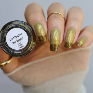 Image provided for Bee's Knees by a paid swatcher featuring the nail polish " Lord Percival the Second "