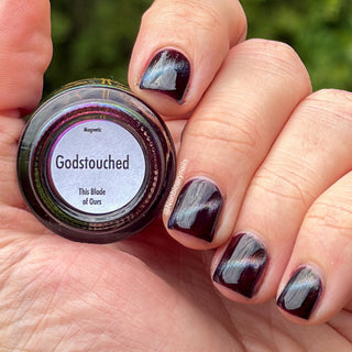 Image provided for Bee's Knees by a paid swatcher featuring the nail polish " Godstouched "