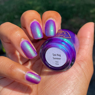 Image provided for Bee's Knees by a paid swatcher featuring the nail polish " Sea Hag Summer "