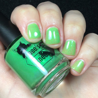 Image provided for Bee's Knees by a paid swatcher featuring the nail polish " I Really Liked Pudding "