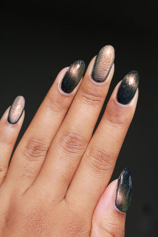 Image provided for Bee's Knees by a paid swatcher featuring the nail polish " Circle with Me "