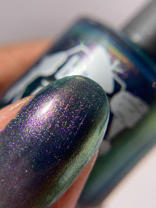 Image provided for Bee's Knees by a paid swatcher featuring the nail polish " Soon You Will Not Have to Drown "