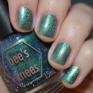 Image provided for Bee's Knees by a paid swatcher featuring the nail polish " Starfire "