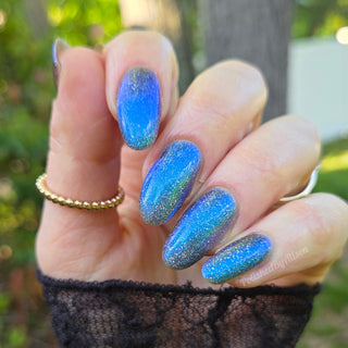 Image provided for Bee's Knees by a paid swatcher featuring the nail polish " Every Accusation is Always a Confession "