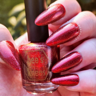 Image provided for Bee's Knees by a paid swatcher featuring the nail polish " Happy Hunting "