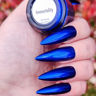 Image provided for Bee's Knees by a paid swatcher featuring the nail polish " Immortality "