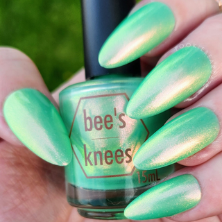 Image provided for Bee's Knees by a paid swatcher featuring the nail polish " I Will Be Your Undoing "