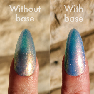 Image provided for Bee's Knees by a paid swatcher featuring the nail polish " Phantom "