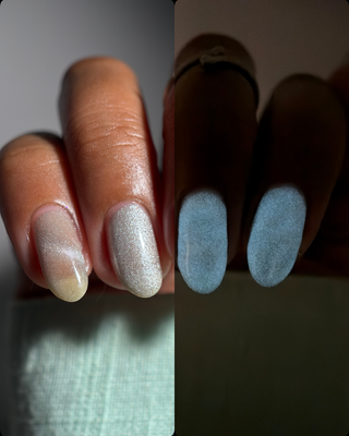 Image provided for Bee's Knees by a paid swatcher featuring the nail polish " And Yet "