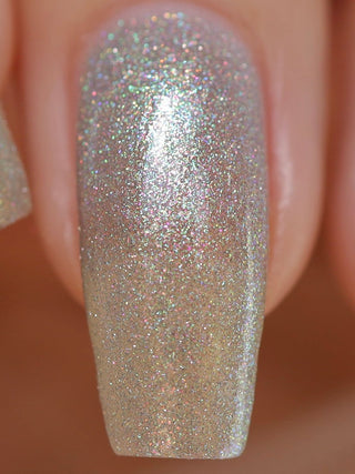 Image provided for Bee's Knees by a paid swatcher featuring the nail polish " The Source "