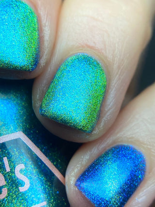Image provided for Bee's Knees by a paid swatcher featuring the nail polish " In Seeking Life, I Created Death "