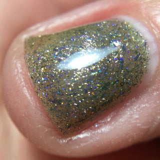 Image provided for Bee's Knees by a paid swatcher featuring the nail polish " What's a Little Blackmail Between Friends "