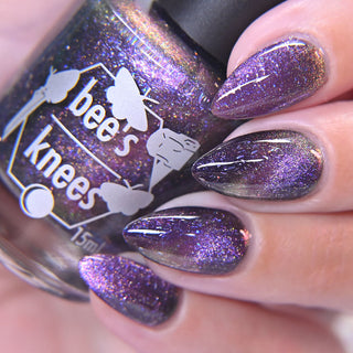 Image provided for Bee's Knees by a paid swatcher featuring the nail polish " Death is its Own Kind of Rebirth "