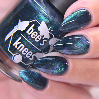 Image provided for Bee's Knees by a paid swatcher featuring the nail polish " Even Death Bears its Flowers "