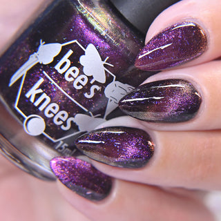 Image provided for Bee's Knees by a paid swatcher featuring the nail polish " Have Care for My Virtue "