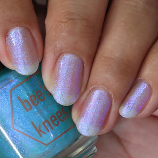 Image provided for Bee's Knees by a paid swatcher featuring the nail polish " Youth "