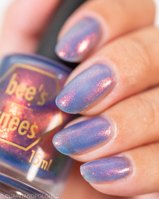 Image provided for Bee's Knees by a paid swatcher featuring the nail polish " Truth is Painful "