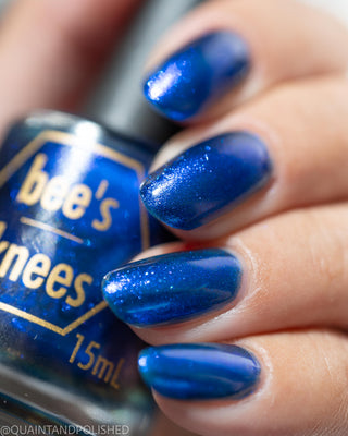 Image provided for Bee's Knees by a paid swatcher featuring the nail polish " You're Making Us Look Bad "