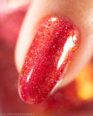 Image provided for Bee's Knees by a paid swatcher featuring the nail polish " Happy Hunting "